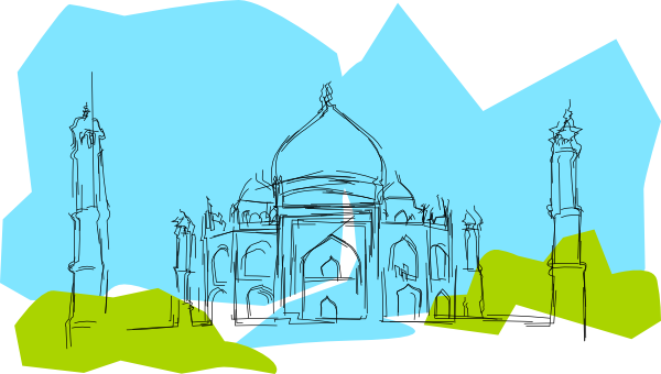 Download this image as: - Taj Mahal Clipart