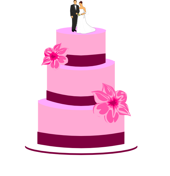 Download this image as: - Wedding Cake Clipart