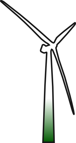 Download this image as: - Wind Turbine Clipart