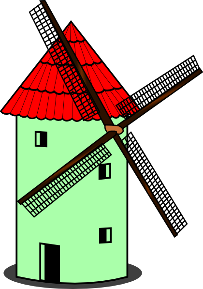 Download this image as: - Windmill Clipart