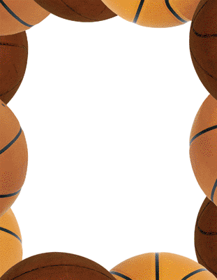 Download Vector About Basketb - Basketball Border Clip Art