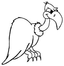This cartoon flying vulture c