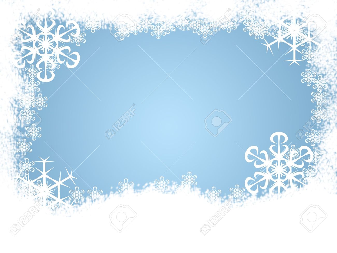 Download Winter Snow Borders  - Free Winter Holiday Clip Art