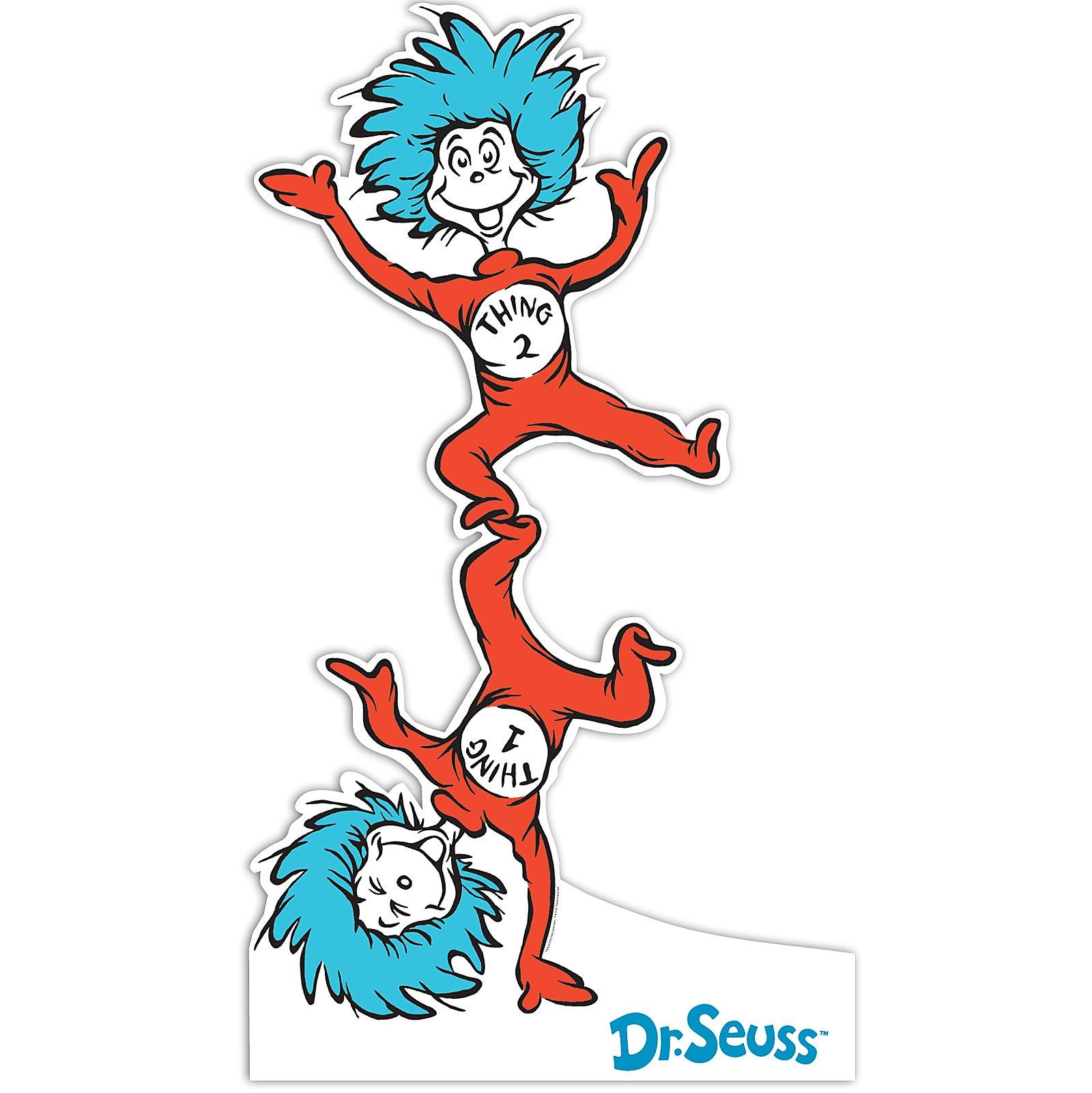 dr seuss coloring pages thing 1 and thing%