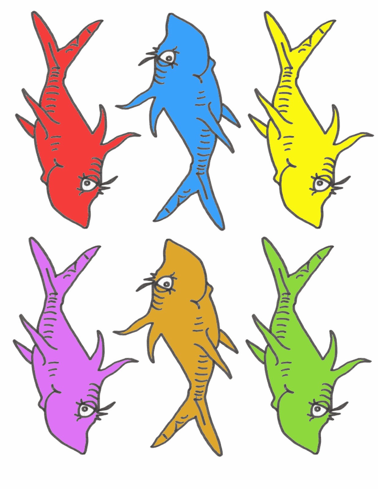 Dr seuss fish clip art 2
