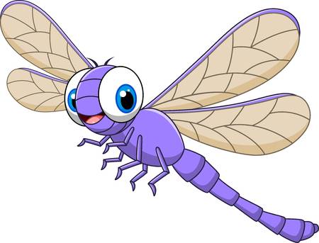 Vector illustration of Cartoo - Dragonfly Clipart