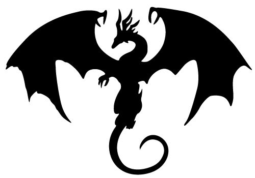 ... Dragons clipart black and white ...