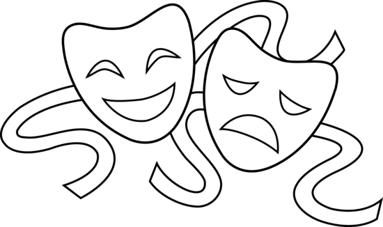 Drama Mask Clipart . - Theatre Masks Clip Art