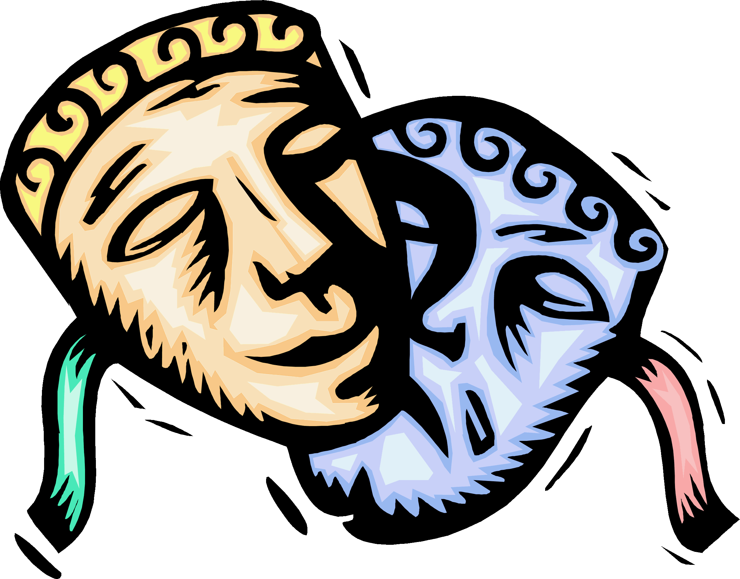 Drama Masks Clipart Icon - Free Icons