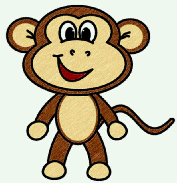 Drawing Cute Monkey Clipart