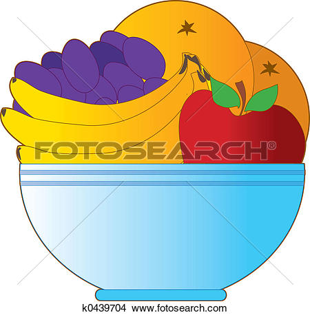 Drawing - Fruit Bowl. Fotosea - Fruit Bowl Clipart