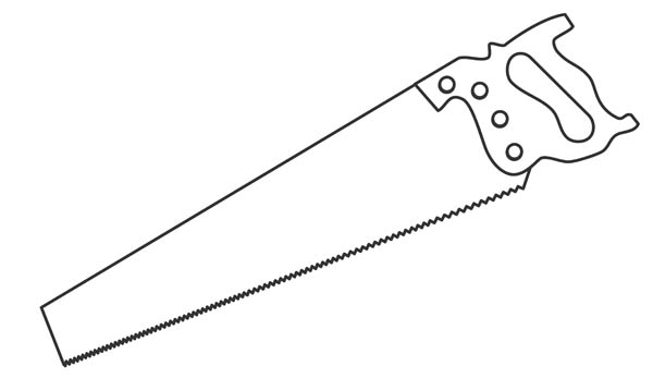 Drawing Of A Hand Saw Free Clip Art