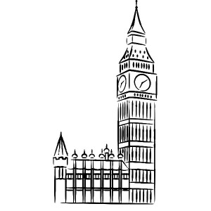 Big Ben Clock - Clipart .