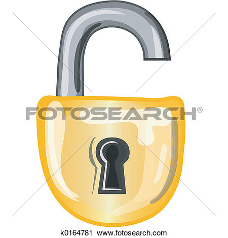 Drawing of Lock icon - Clipart Lock