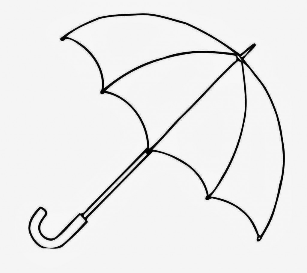 Green cartoon umbrella clipar