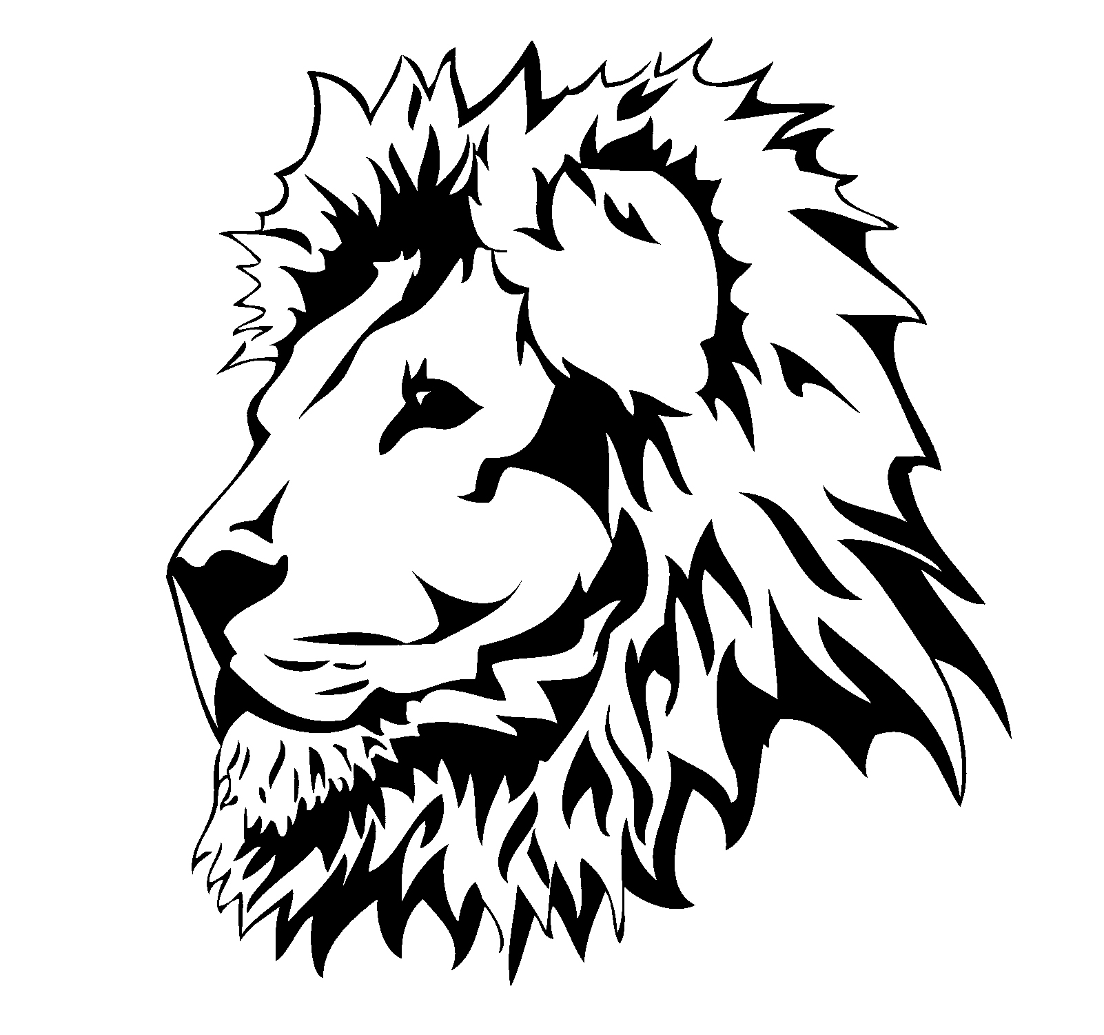 Drawings Of Lions Heads - Clipart library