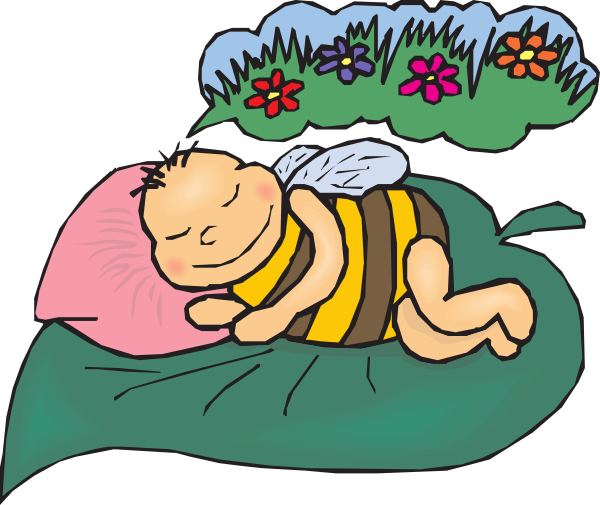 Dreaming Bee Clip Art At Clke - Dreaming Clipart