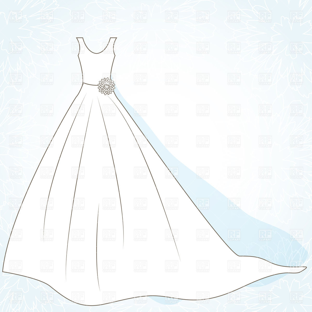And White Wedding Dress Clipa