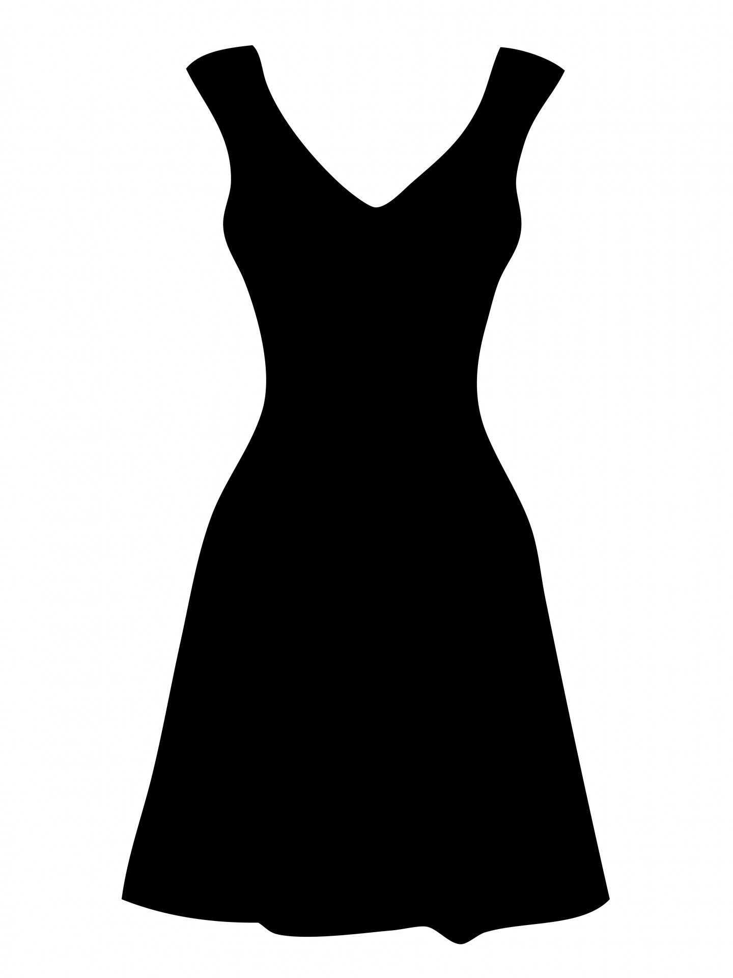 Free Clipart Of Dresses | Black Dress Clipart by Karen Arnold