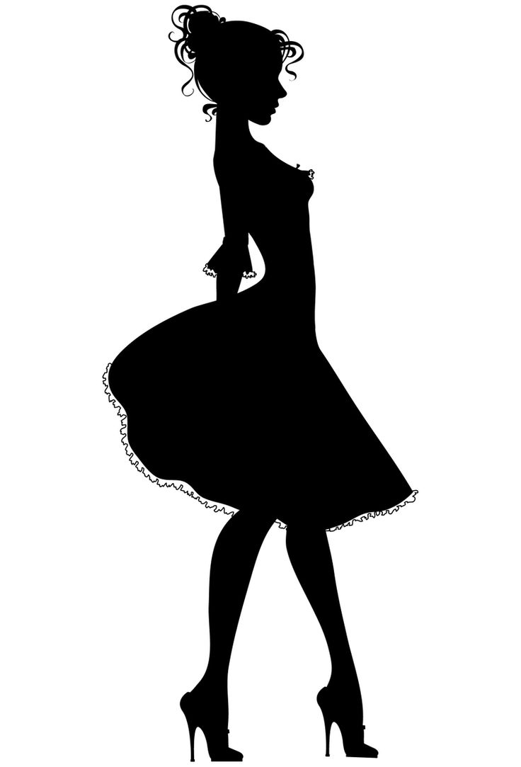 Business Woman Silhouette .