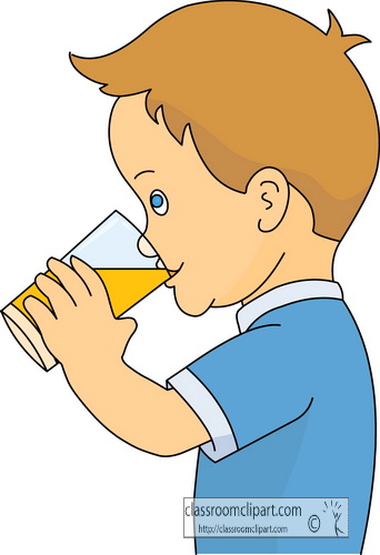 Drink And Beverage Clipart Boy Drinking Orange Juice Classroom