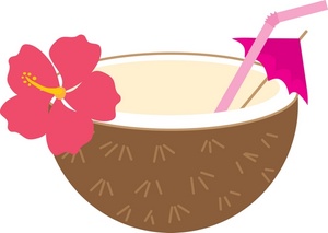 Drink Clipart Image Tropical Coconut Drink