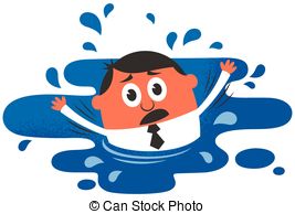 ... Drowning - Conceptual ill - Drowning Clipart