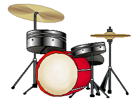 Large drum set wall decal by 