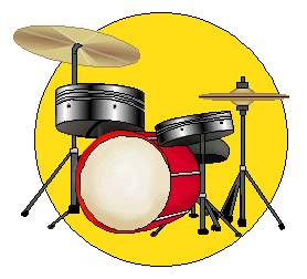 drum set drum set on yellow circle