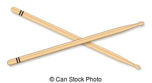 . ClipartLook.com Drumsticks - A pair of wooden drum sticks over a white.