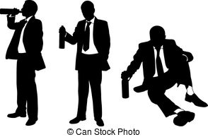... drunk men - set of drunk men isolated