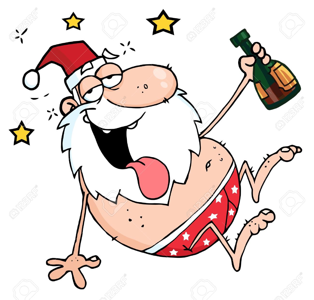 Drunk Santa Clause Stock .