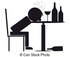 ... Drunk - silhouette illustration of a person drunk