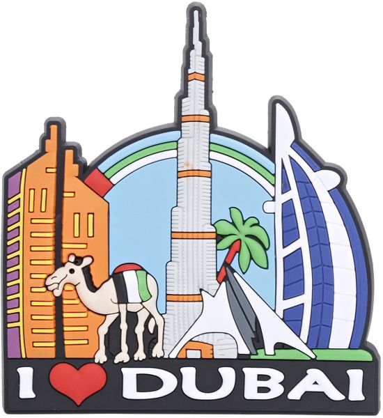Aventus Rubber I Love Dubai Magnet - Multi Color