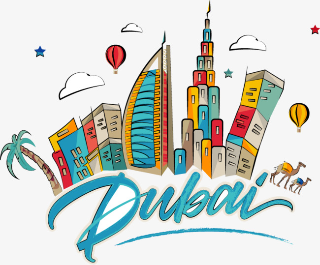 cartoon dubai city building, Cartoon, Vector, Dubai PNG and Vector