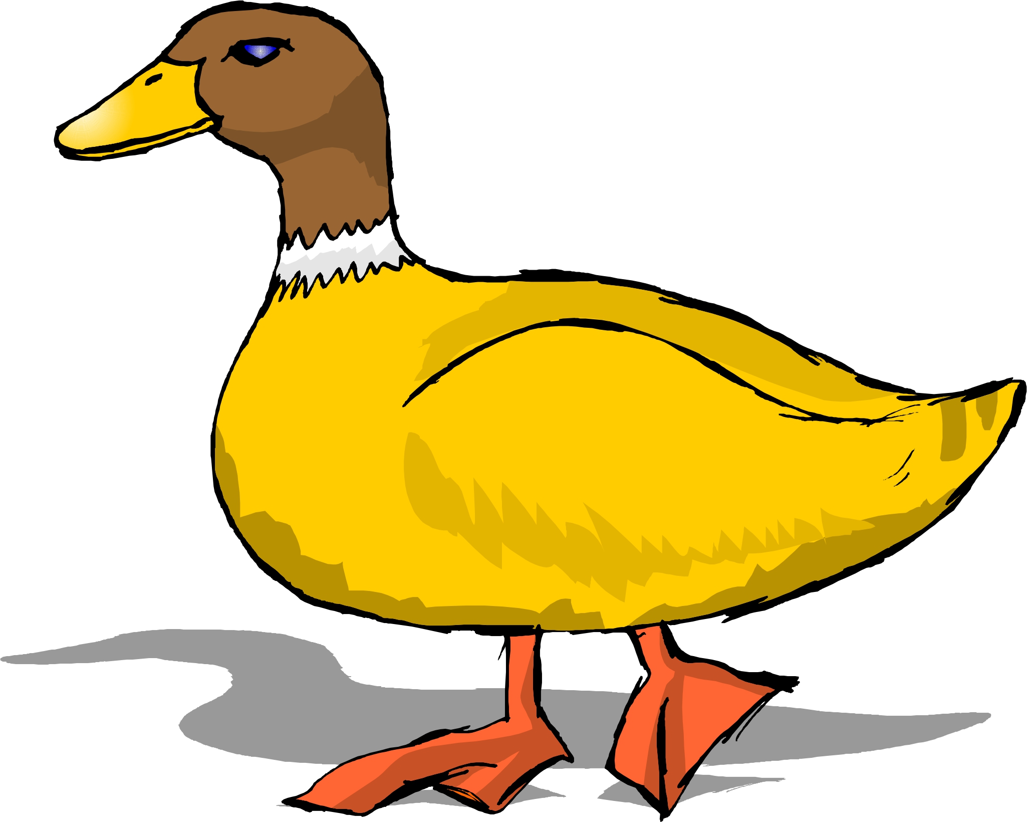 Duck clip art black and white free clipart image 3 2
