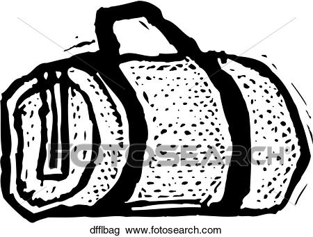 Clipart - Duffel Bag. Fotosearch - Search Clip Art, Illustration Murals,  Drawings and