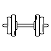 Old Style Dumbbells Vector Ic