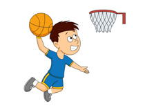 Dunking Boy Playing Basketball Size: 85 Kb