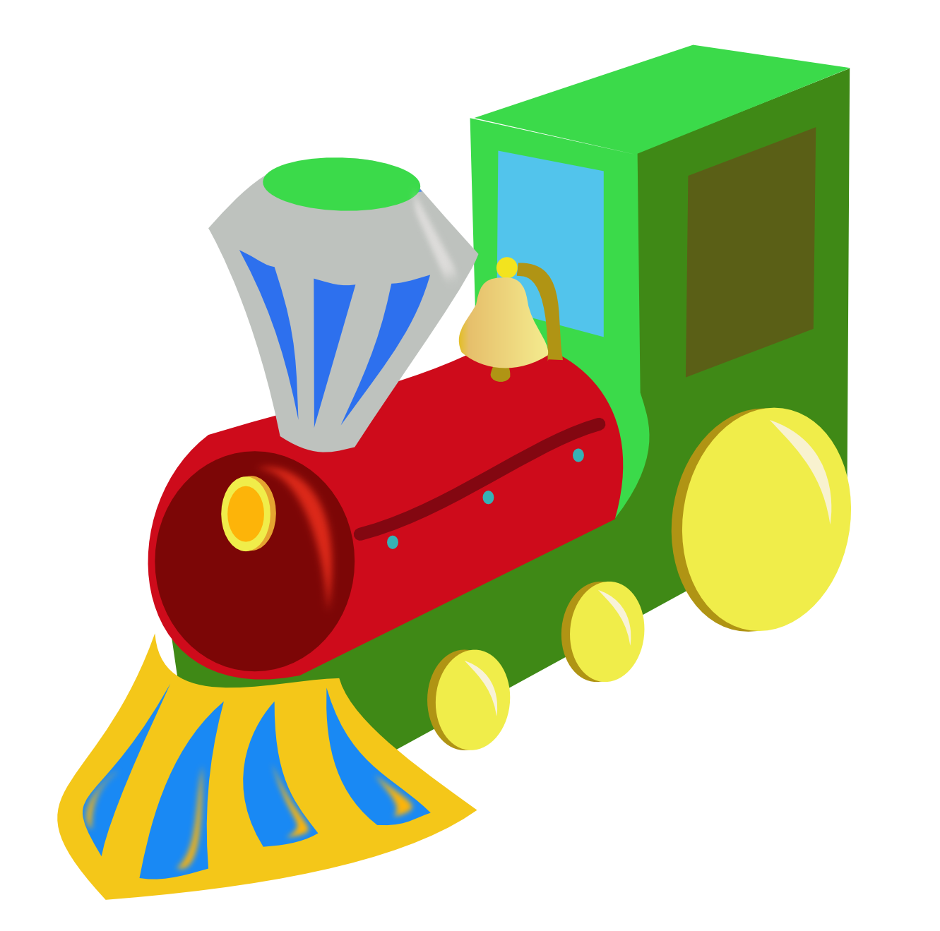 Dweeb Tren Train Coloring Boo - Toy Train Clipart