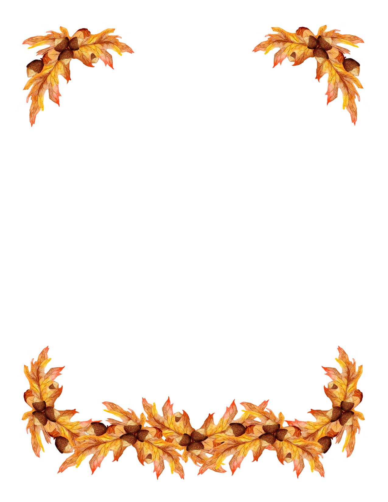 Fall Leaves Clip Art Border .