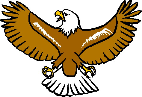 Eagle clip art with raised wi - Clipart Eagle