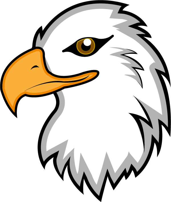 Eagle clip art with raised wi - Eagle Clipart