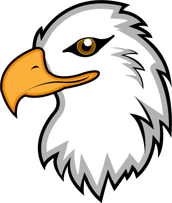 Eagle clip art with raised wi - Eagles Clipart