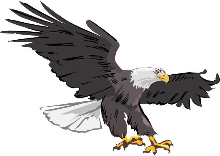 Flying eagle clipart Free Vec