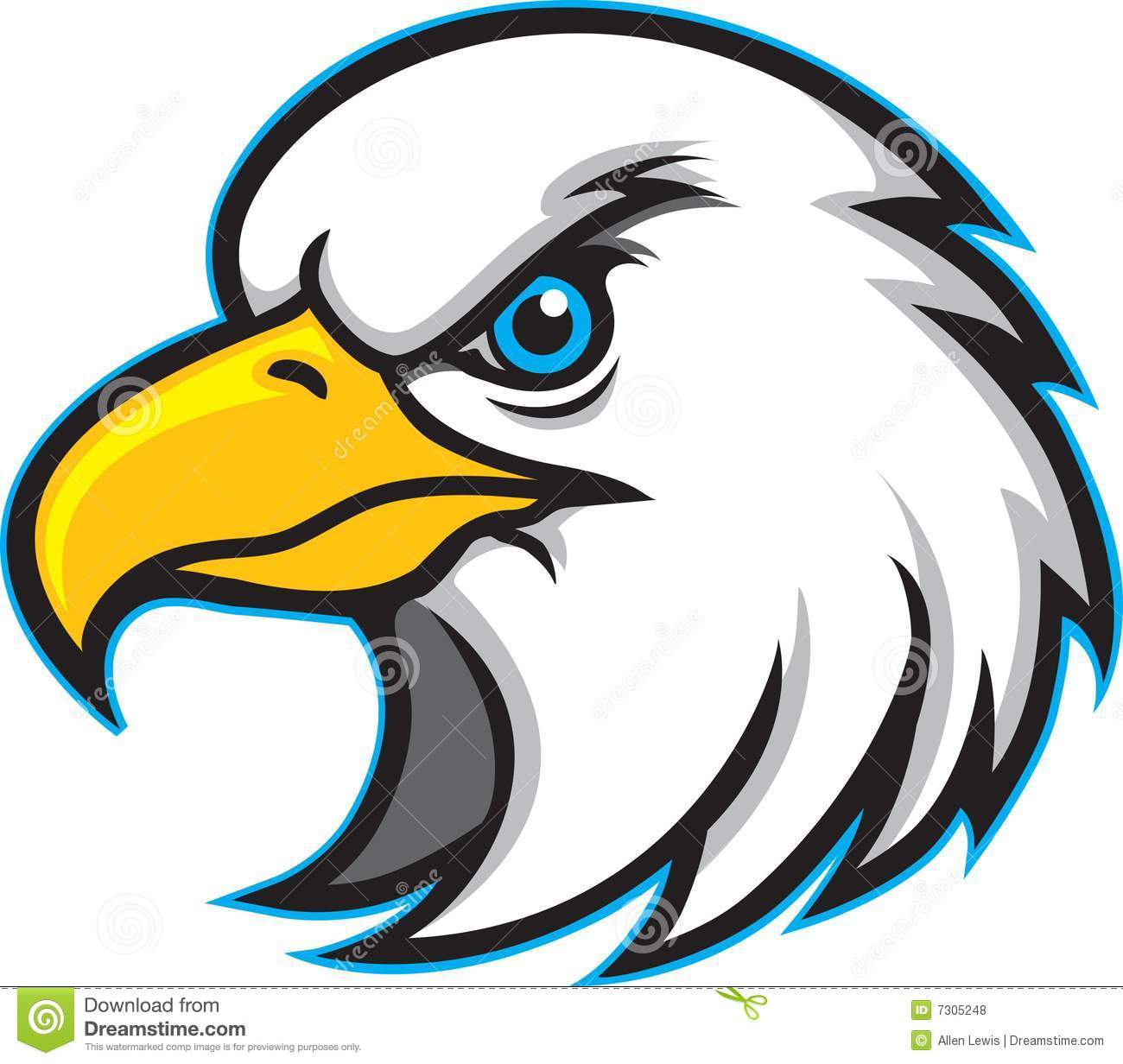 Eagle Head Mascot Logo Royalt - Eagle Head Clip Art