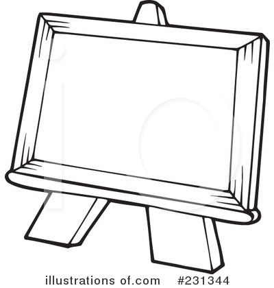 Easel Clipart Illustration . - Easel Clip Art