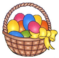 Easter Egg Basket Clipart .