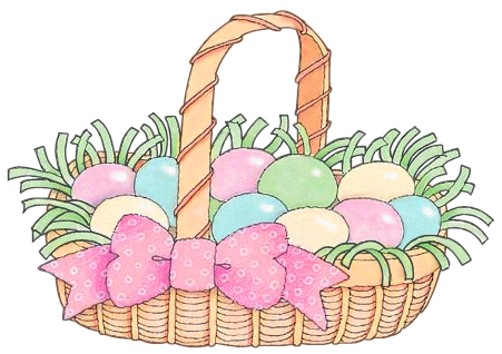 Easter Basket with Eggs Trans