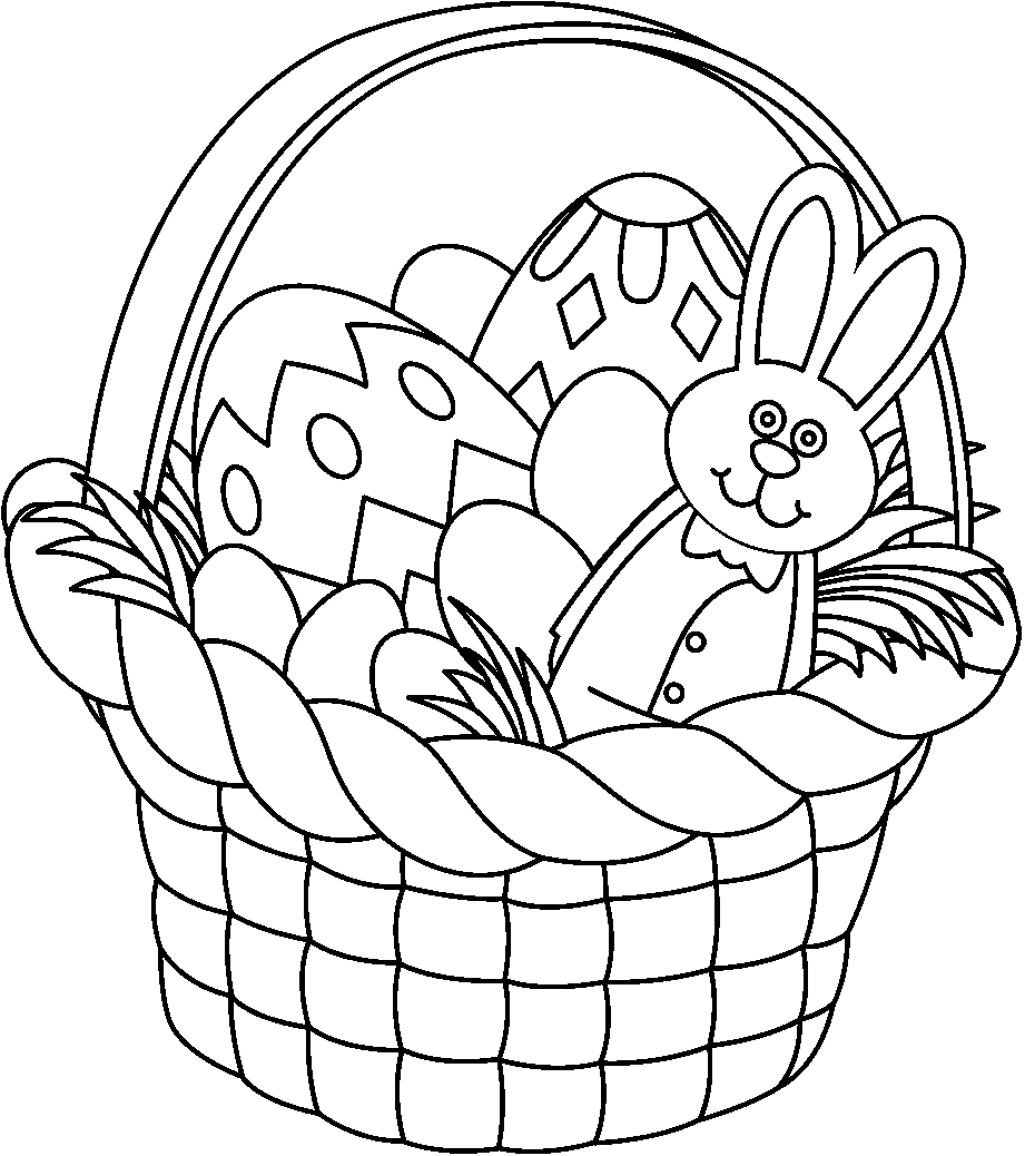 Easter Bunny Black And White  - Easter Clip Art Black And White